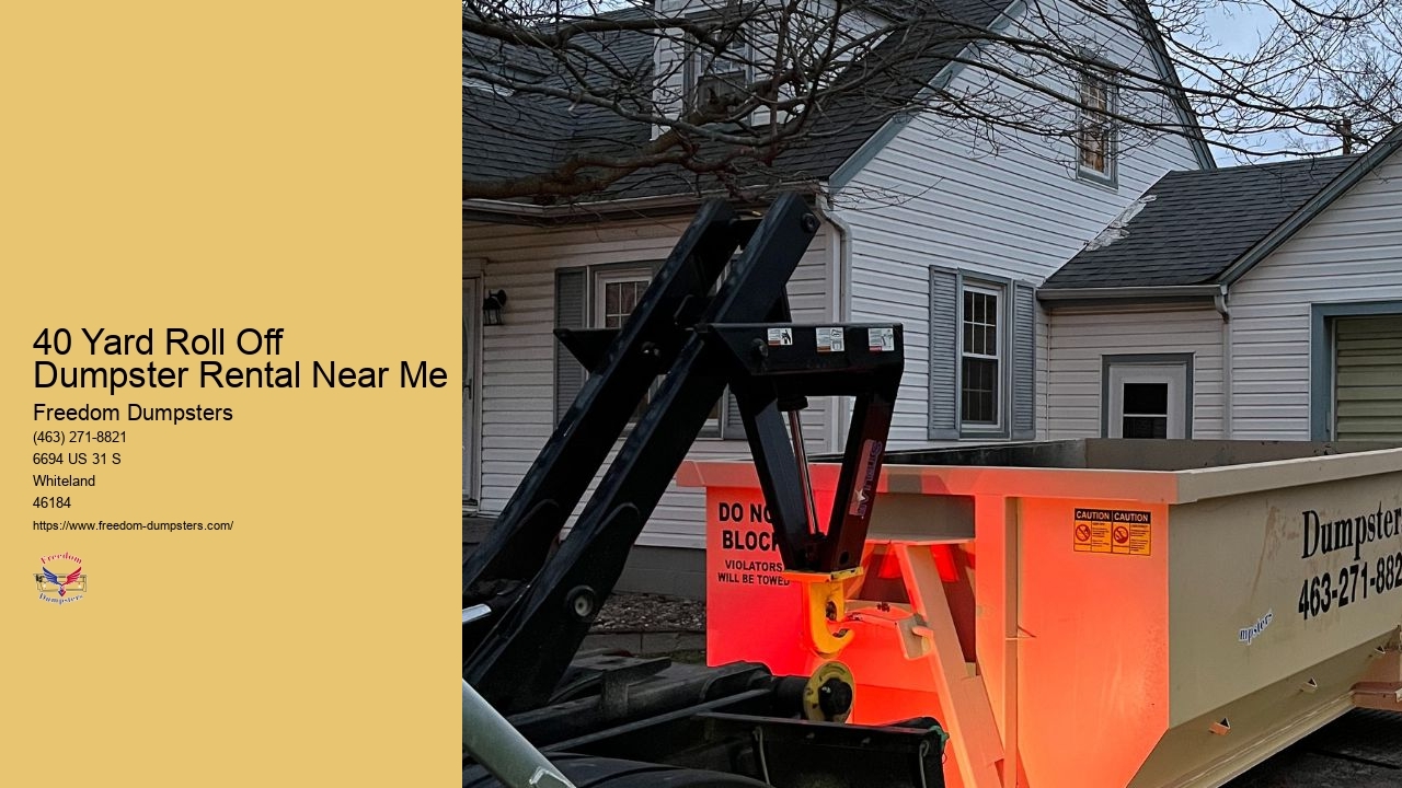 40 Yard Roll Off Dumpster Rental Near Me