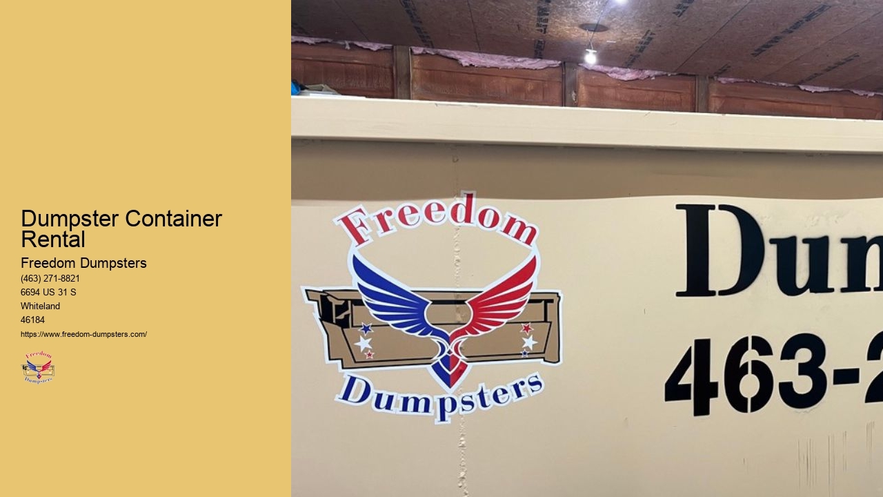 Yard Dumpster Dimensions